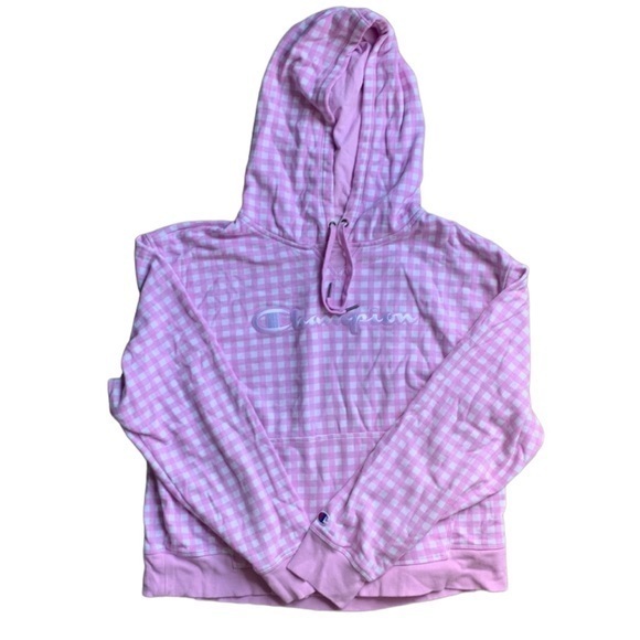 Champion‎ Sweatshirt Hoodie Pink White Xl - Picture 1 of 7